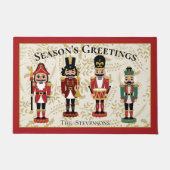 Grappige notenkraker rood en beige deurmat (Voorkant)