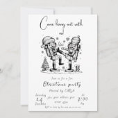 Grappige notenkrakers kerstfeest kaart (Voorkant)