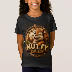 Grappige Notige Eekhoorn Kinderen Fijne Jersey Gra T-shirt