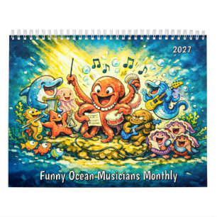 Grappige Oceaankalender voor Muzikanten Maandelijk Kalender