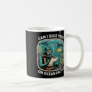Grappige oceaanquizcitaten voor wetenschapsliefheb koffiemok