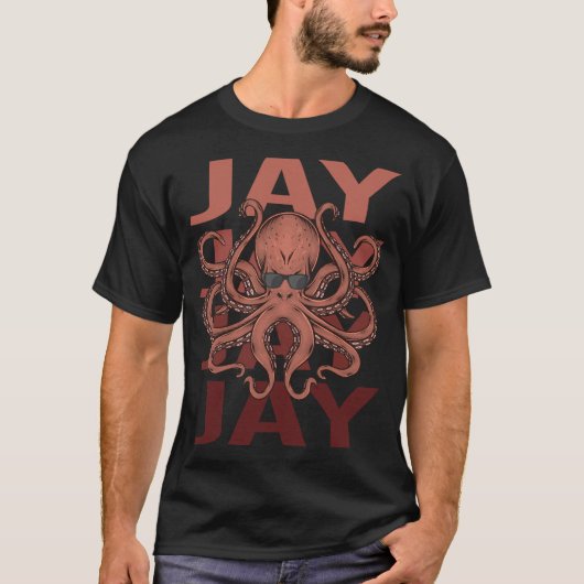 Grappige Octopus - Jay Name T-shirt (Voorkant)