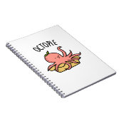 Grappige Octopus Taart Punt Notitieboek (Rechterzijde)
