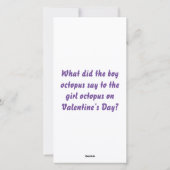 Grappige Octopus Valentijnskaart Feestdagenkaart (Achterkant)