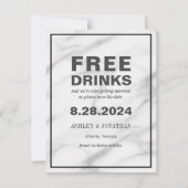 Grappige Offbeat Bruiloft Bewaar de Datum met Foto Save The Date (Voorkant)