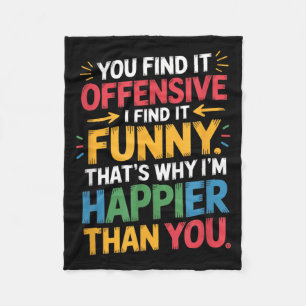 Grappige Offensieve Humor Sarcasisch Gelukkig Gevo Fleece Deken