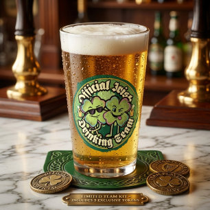Grappige Officiële Ierse Drankteam St Paddy Glas