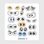 Grappige Ogen Expressie Grappige Ogen Sticker Set (Vel)