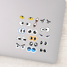 Grappige Ogen Expressie Grappige Ogen Sticker Set