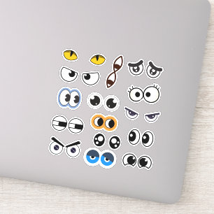 Grappige Ogen Expressie Grappige Ogen Sticker Set