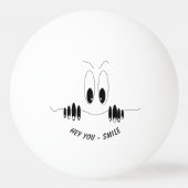 Grappige Ogen Ping Pong Bal Glimlach - Aangepaste  Pingpongballen (Achterkant)