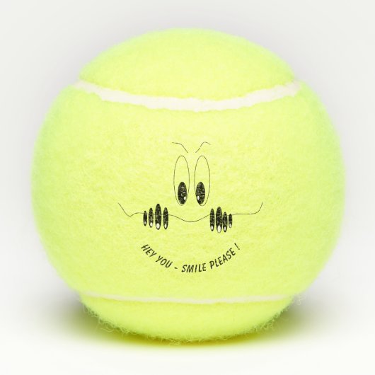 Grappige ogen Tennisballen Glimlach - Aangepaste t (Achterkant)