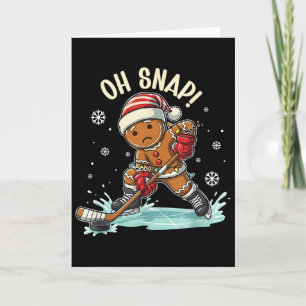 Grappige Oh Snap Kerstmis Gengherbrood Ijs Hockey Kaart