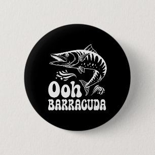 Grappige Ohh Barracuda Vissen Voor Rockmuziek Lief Ronde Button 5,7 Cm