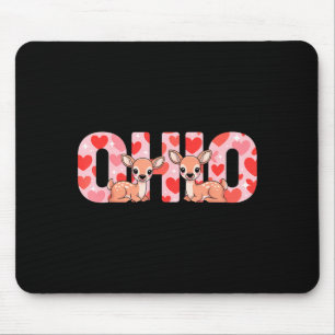 Grappige Ohio-hert Midwest-feest O-h-i-o In Valent Muismat