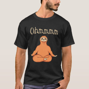 Grappige Ohmmm Yoga Luiaard Zen Meditatie Fitness T-shirt