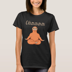 Grappige Ohmmm Yoga Luiaard Zen Meditatie Fitness  T-shirt