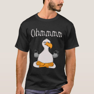 Grappige Ohmmm Yoga Zeemeeuw Zen Meditatie Ontspan T-shirt
