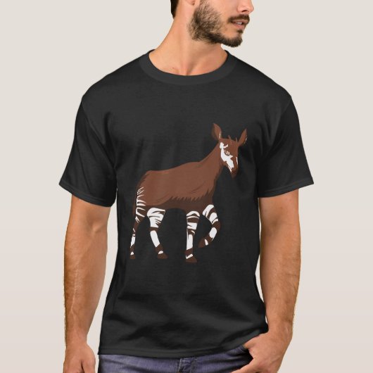 Grappige Okapi illustratie T-shirt (Voorkant)