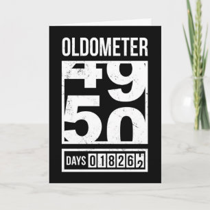 Grappige Oldometer 50ste verjaardagskaart, sarcast Kaart