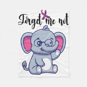 Grappige Olifant Bloem Vergeet Mij Niet Heimerheim Fleece Deken