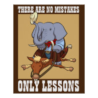 Grappige olifant geen fouten alleen lessen Cartoon