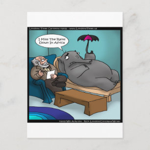 Grappige Olifant in Therapie Briefkaart