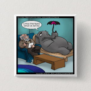 Grappige Olifant In Therapie Kaarten T-Shirts Cade Vierkante Button 5,1 Cm