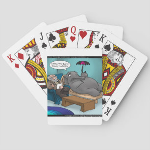 Grappige Olifant in Therapie Pokerkaarten