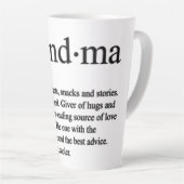 Grappige oma-definitie latte mok (Rechterhoek)