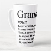 Grappige oma-definitie latte mok (Linkerhoek)
