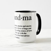 Grappige oma-definitie mok (Voorkant rechts)