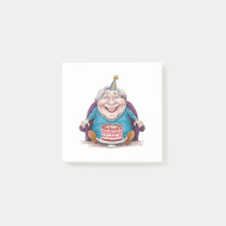 Grappige oma enorme cake & cash cadeau post-it® notes