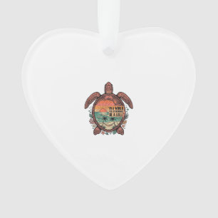 Grappige oma Turtle Beach vintage shirt ontwerp_1 Ornament