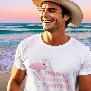 Grappige Omarm Je Innerlijke Flamingo Citaat T-shirt
