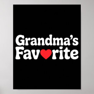 Grappige oma's favoriete familie humor T-shirts vo Poster