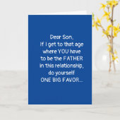 GRAPPIGE "OMGEKEERDE" VADERDAG KAART (Gele Bloem)