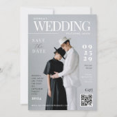 Grappige omslagfoto van tijdschrift Stijlvolle tro Save The Date (Voorkant)