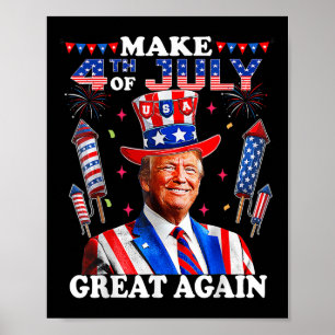 Grappige Onafhankelijkheidsdag Trump maakt 4 juli Poster