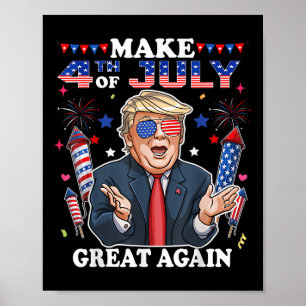 Grappige Onafhankelijkheidsdag Trump maakt 4 juli Poster
