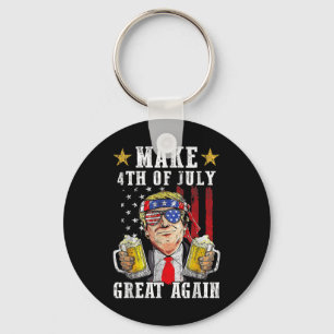 Grappige Onafhankelijkheidsdag Trump maakt 4 juli Sleutelhanger