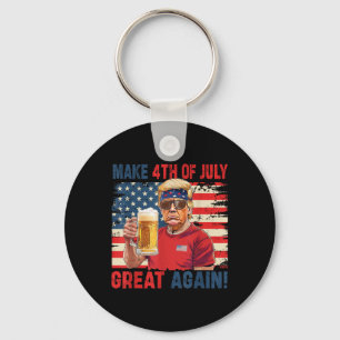 Grappige Onafhankelijkheidsdag Trump maakt 4 juli Sleutelhanger