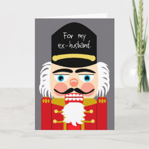 Grappige onbeleefde notenkraker kerst ex man feestdagen kaart