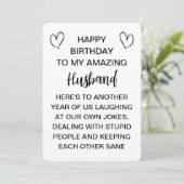 Grappige onbeleefde verjaardag Kaart voor man en v (Staand voorkant)