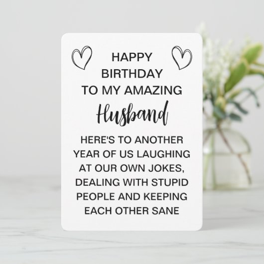 Grappige onbeleefde verjaardag Kaart voor man en v (Staand voorkant)