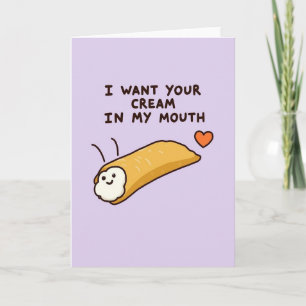 Grappige ondeugende Cannoli Cream kaart