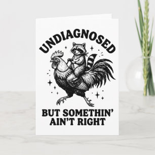 Grappige ongediagnosticeerde wasbeer voor iedereen kaart