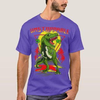 Grappige Onstuitbare TRex Korte Dinosaurus Armen P T-shirt