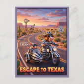 Grappige ontsnapping naar Texas 3D Reis Briefkaart (Voorkant)