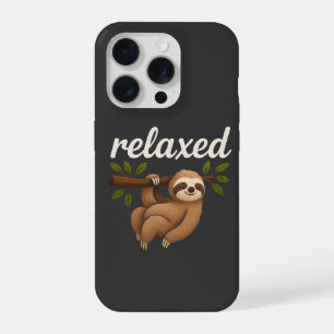 Grappige ontspannen luiaard schattige luie levenss iPhone 15 pro hoesje